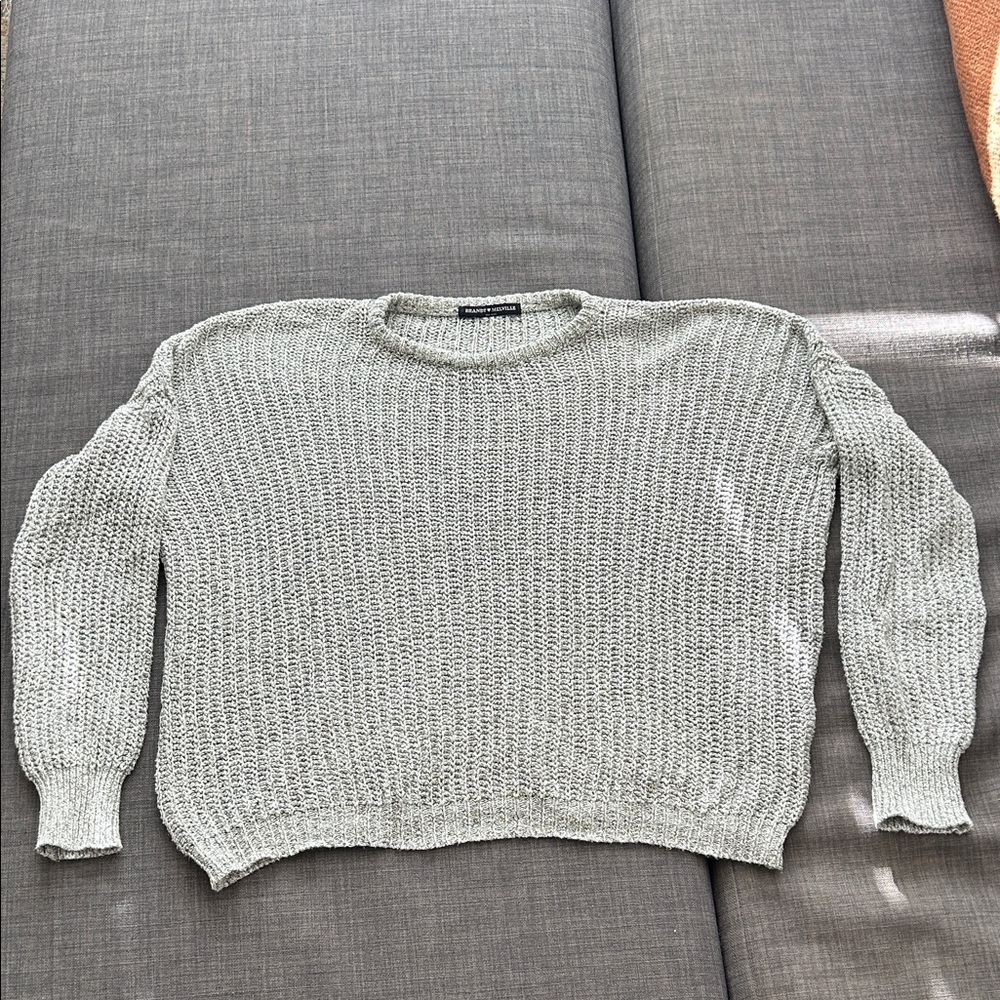 Brandy Melville Light Gray Knit Sweater - Picture 5 of 7